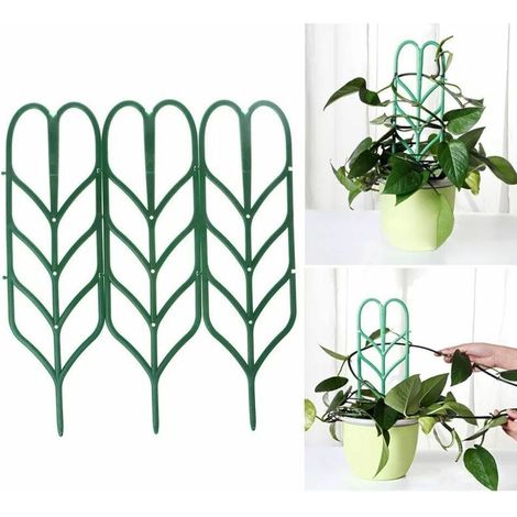 Mini Treillis Plante l'Escalade Support 3 piècesVégétal Mini Plantes En Pot Treillis Plantes Grimpantes Aide Escalade Plante Grimpantes Forme Feuille Support Plante Pot Forme Feuille Support (1/5)