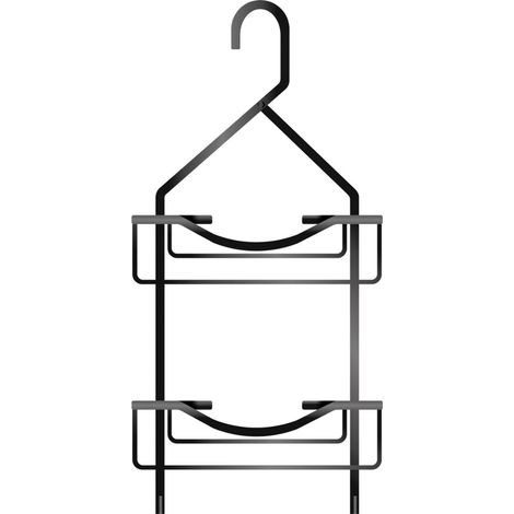 Serviteur de Douche 2 Paniers "Filaire" 57cm Noir