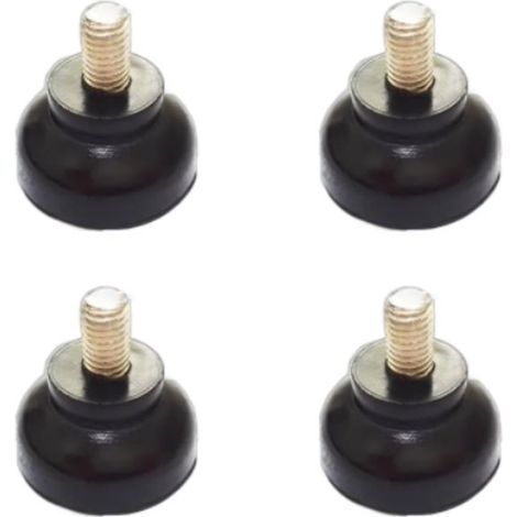 pièces - Pieds de nivellement pour meubles - M8 x 35 mm - Protection de sol réglable - Pied à visser - noir - Dessous de verre pour meubles - caoutchouc - Pieds de nivellement (1/2)