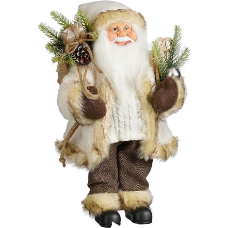 Mica Decorations Dekofigur Weihnachtsmann 40 cm creme Dekofigur