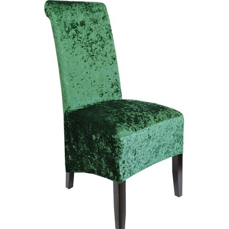 AIDUCHO Housse De Chaise 1 Pièces Couverture De Chaise Extensible Amovible Lavable Moderne Dossier Haut Housses De Chaises Pour Salle À Manger Hôtel Mariage Décor (Vert Émeraude) (1/5)