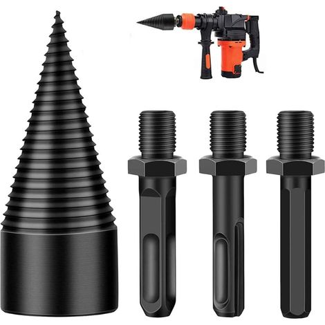 Spaccalegna, spaccalegna, trapano elettrico per impieghi gravosi con punta intercambiabile, cacciavite conico intercambiabile (32 mm)