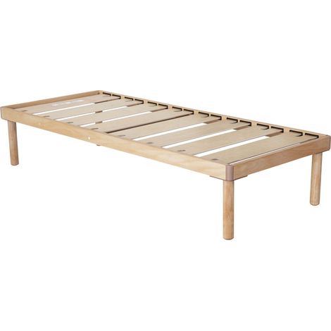EVERGREENWEB - Rete in Legno Singola a doghe 90x200 cm Smontabile in Kit 8 doghe in faggio Naturale Ortopedica - Base Letto o Materasso - Struttura Rinforzata 4 Gambe Smontabili - Orange Kit
