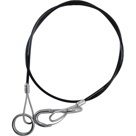 Cable de sécurité mousquetons anneau