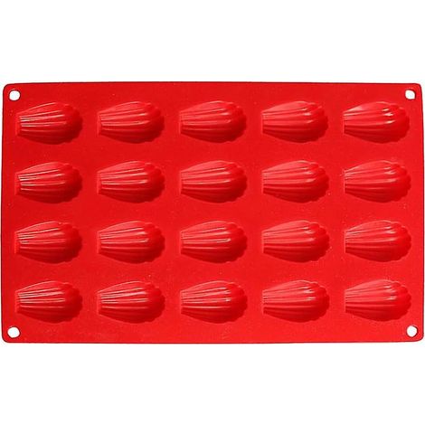 Silikon-Madeleineform, geriffelte Mini-Muffins, hitzebeständig, ideal zum Backen von Muffins, Cupcakes, Brownies, Kuchen und Puddings. (1/5)