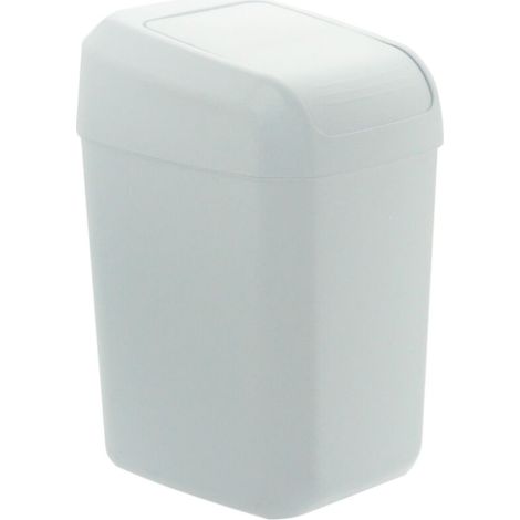 Cubo de basura 30 litros blanco con tapa basculante y extraíble, diseño compacto y elegante para cocina y hogar Denox (1/3)