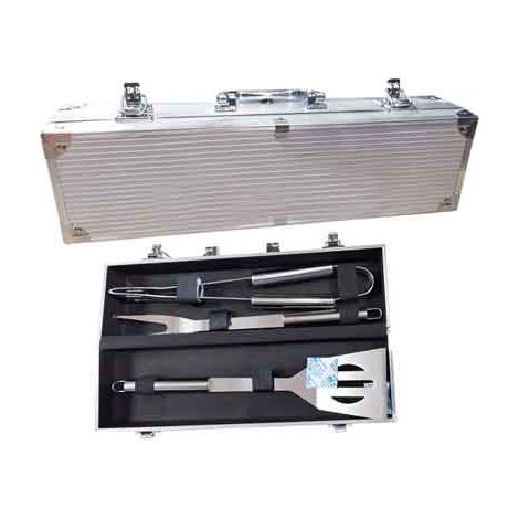 SET PER BARBECUE IN VALIGETTA 3 PEZZI CARDINALE 34 cm