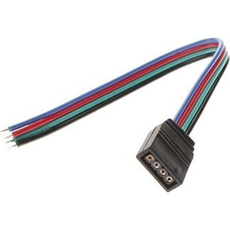 Conector con conector hembra para cinta RGB 12V