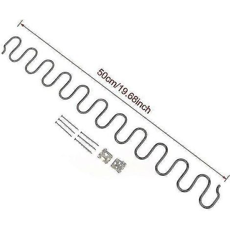 Ressorts de rechange pour canapés et chaises, ressorts de meubles avec clips, compatibles avec Ressort Hardware 50cm. (1/5)