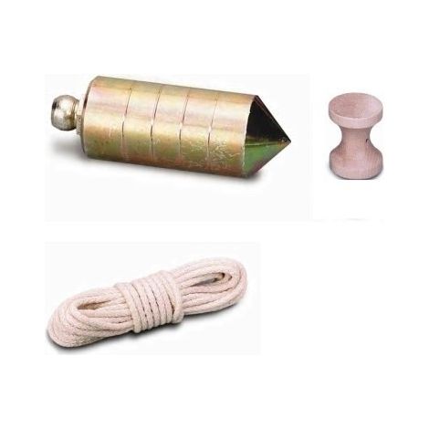 Plomada Albañil 0500Gr Nuez Madera Hierro Laton Nusac