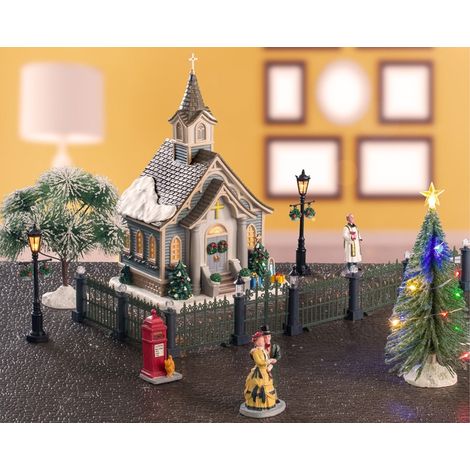Small Town Church Set avec alimentation électrique 4.5V Réf. 56670 (1/2)