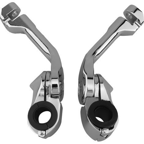 Kit de fixation de repose-pieds de moto, protections moteur, long et incliné, chromé pour Honda (1/5)