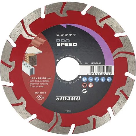 Strumento per piastrellista Sidamo pro speed disco diamantato 125 mm 7,5 mm