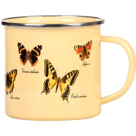 Mug émaillé à motifs de papillons (1/5)