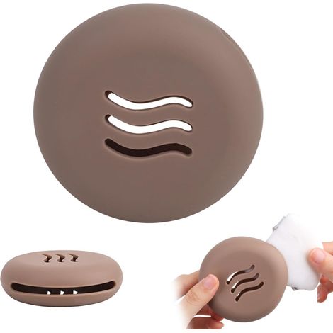 Boîte De Rangement Pour Éponges À Maquillage - Silicone Souple - Double Cavité Pour Aération - Adaptée À Toutes Les Tailles D'Éponges - 1 Pièce