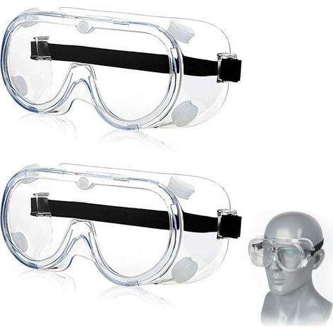 2 PièCes Lunettes SéCurité Contre Gouttelettes,Protection Yeux Lunettes Anti-PoussièRe,Anti-BuéE Pour Un Usage Quotidien, Laboratoire (1/5)