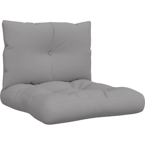 Maison Exclusive - Palettenkissen 2-tlg. Grau Stoff (1/5)