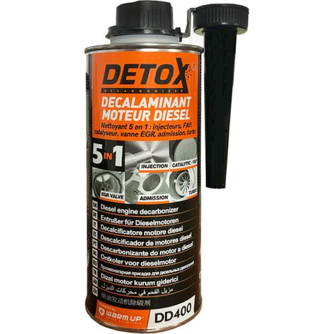 Décalaminant moteur diesel 400ml – Action 5en1 Detox – Élimine les dépôts de calamine – Pour moteurs diesel – Warmup