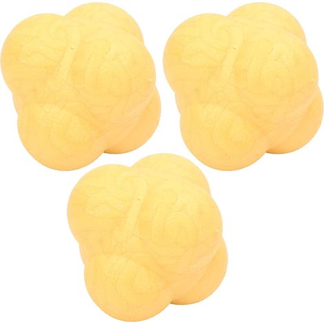 Balles Rebondissantes Hexagonales 3 Pièces pour et Entraînement-balles d'exercice Portables TPR pour Le Sport et Le Fitness, Bleues (1/4)