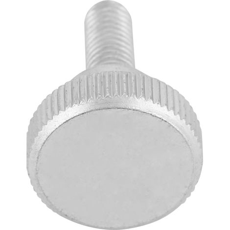 Vis de pouce tête moletée plate en acier carbone zingué, lot de 40 pièces M6 x 18 mm (1/5)