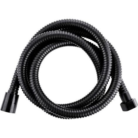 Flexible de douche, flexible de 200 cm pour douchette, flexible de douche avec protection anti-torsion pour douchette, flexible de douche universel anti-torsion, noir (1/5)