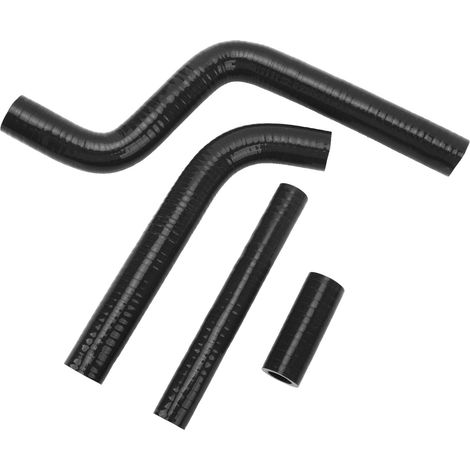 Tuyau de radiateur moto 4 pièces, silicone épais résistant à haute température, flexible de refroidissement pour YZ125 1996-2001, noir (1/5)