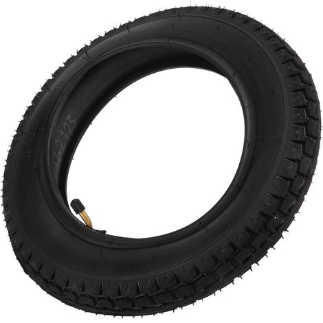 Jeu de pneu et chambre à air 12 1/2x2 1/4 avec valve inclinée pour vélo électrique (1/5)