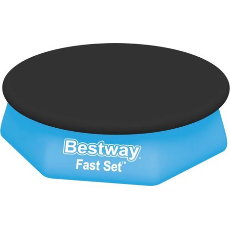 Bestway Bâche 4 saisons ronde 240 cm pour piscine Fast Set ø244 cm (1/5)