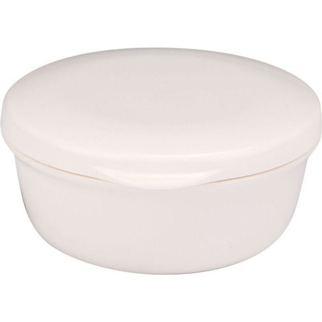 Portapranzo da viaggio in plastica con coperchio e scolapiatti (1/4)