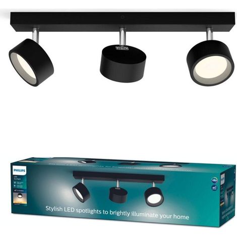 Philips - Spotleuchte, 3-flammig, 2700 K, 16,5 W, schwarz 929003299201 (1/5)