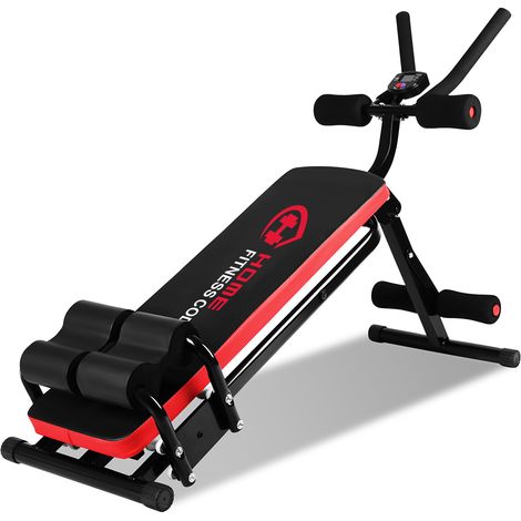 Banc de musculation pliable avec écran LCD – Capacité 150 kg – Conception ergonomique avec mousse épaisse – Pour abdominaux et pompes – Home Fitness Code