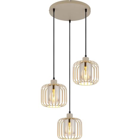 Globo - lámpara colgante - ALFRED - beige - metal - Ø 44cm - E27 (1/4)