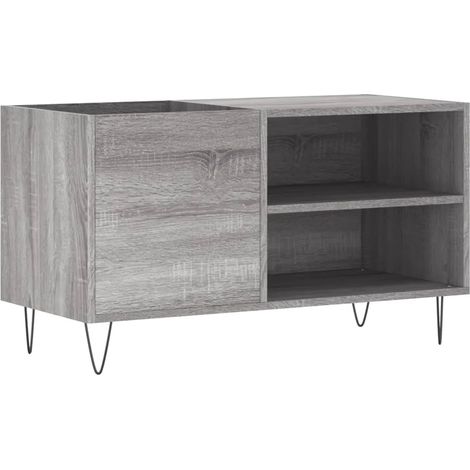 Mobile porta dischi pratico e spazioso 85 x 38 x 48 cm realizzato in legno composito Sonoma grigio 020049113