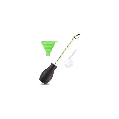 Aplicador de Polvo para Tierra de Diatomeas con Boquilla de Latón, Embudo y Cuchara – Ideal para Jardín y Hogar (1/4)
