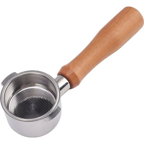 51-mm-Kaffeefilterhalter, 2-Kanal-Filter ohne Boden, Ersatz für EC0310 E-Style Kaffeemaschine, Massivholz, Säurerot (1/5)