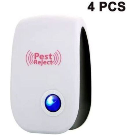 Ultrason Anti Moustique, 4 Pack Ultrason Souris et Rats & Insectes Répulsif Électronique, Répulsif Ultrason Anti-Rongeurs Insectes Anti Insectes, Moustiques, Fourmis, Rats, Araignées (1/5)
