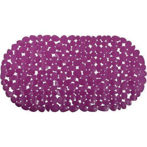 Tapis fond de baignoire PVC GALETS 35x68cm Violet MSV