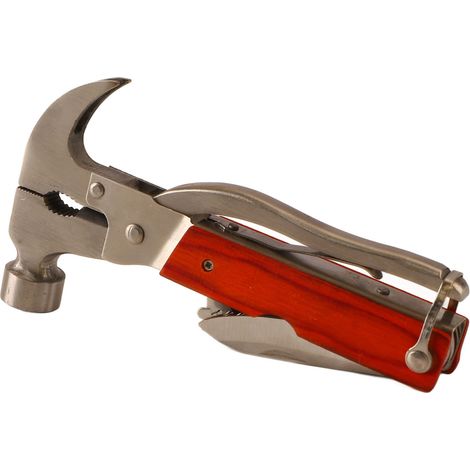 Pince multifonction de poche pliable, arrache-clous, couteau, tournevis, ouvre-bouteille, outil de réparation d'instruments de musique en extérieur. (1/5)