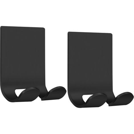 Lot de 2 supports de rasoir étanches pour douche, crochets adhésifs, crochets muraux robustes, crochets pour serviettes, crochets de porte, crochets en acier inoxydable