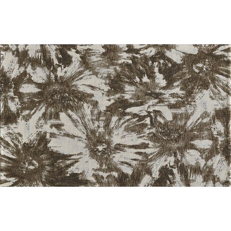 Tappeto Salotto Velour Antiscivolo Dis Fior Di Loto Colore Fango Suardi, misura85x150coloreFango (1/4)