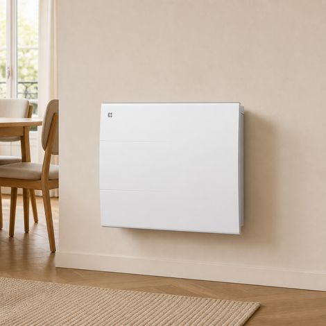 CIARRA Radiateur électrique mural à inertie sèche céramique 1000W 5-10㎡programmable 7j/24h thermostat digital P24 CDHT10E
