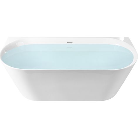 Bañera moderna 170 x 79 cm acabado acrílico clásico baño mate blanco Renaca (1/5)