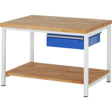 Rau Établi réglable en hauteur 8001A7, L1250xP900xH840-1040mm, 1x tiroir-TA (1/5)