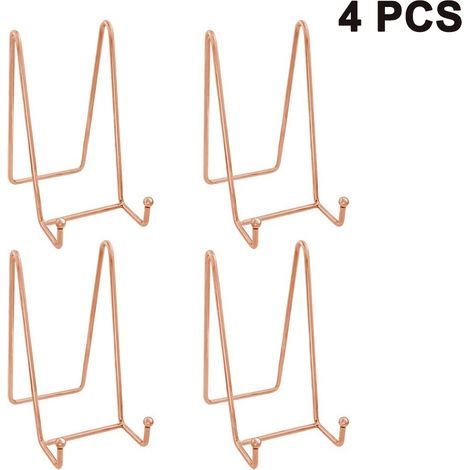 Support Pour Assiettes - En Fer Noir - Hauteur Réglable 12,5 À 25 Cm - Pour Photos Cadres Livres Objets Décoratifs - Lot De 4 (1/5)