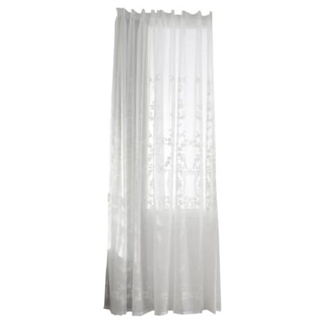 Rideaux Transparents Brodés Style Européen en Polyester Beige pour Chambre et Salle de Bain, Atténuent la Lumière Tout en Laissant Passer la Visibilité Naturelle (1/5)