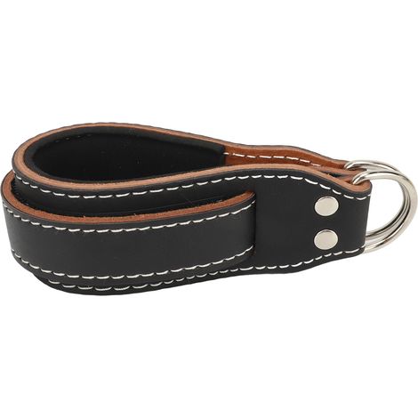 Sangle de cheville en cuir de vachette, manchette de poignet, fermeture auto-agrippante, anneau en D, fixation confortable pour l'entraînement, les câbles de musculation, les appareils de musculation (1/5)