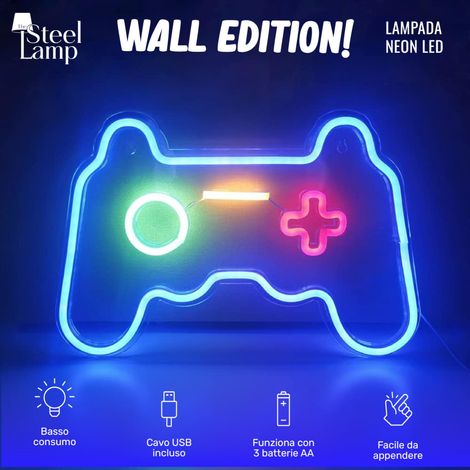 T-Tex Srl Insegna Al Neon Led Joystick Decorativa (1/4)