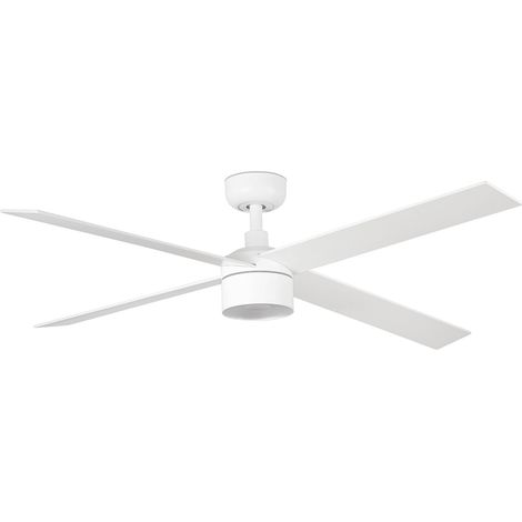 Faro Rudder Ventilateur de plafond encastré Rudder 132 cm TEK LED blanc mat, pales en bois de frêne 2700K, 4 pales réversibles (1/2)