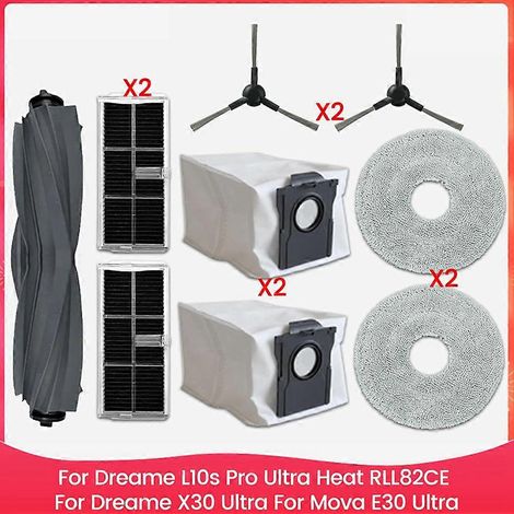 Zubehörset für die Staubsauger Dreame L10s Pro Ultra Heat RLL82CE, Dreame X30 Ultra und Mova E30 Ultra. Ersatzteile für Staubsauger.