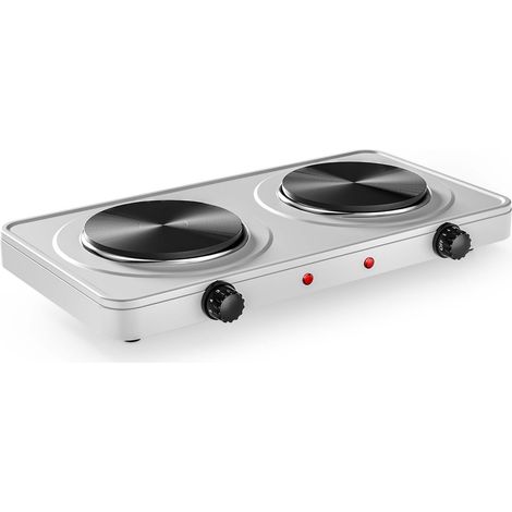 Cocina doble camping 2000W Placa eléctrica portátil 2 fogones Cocina outdoor Provisional Vacaciones (1/5)